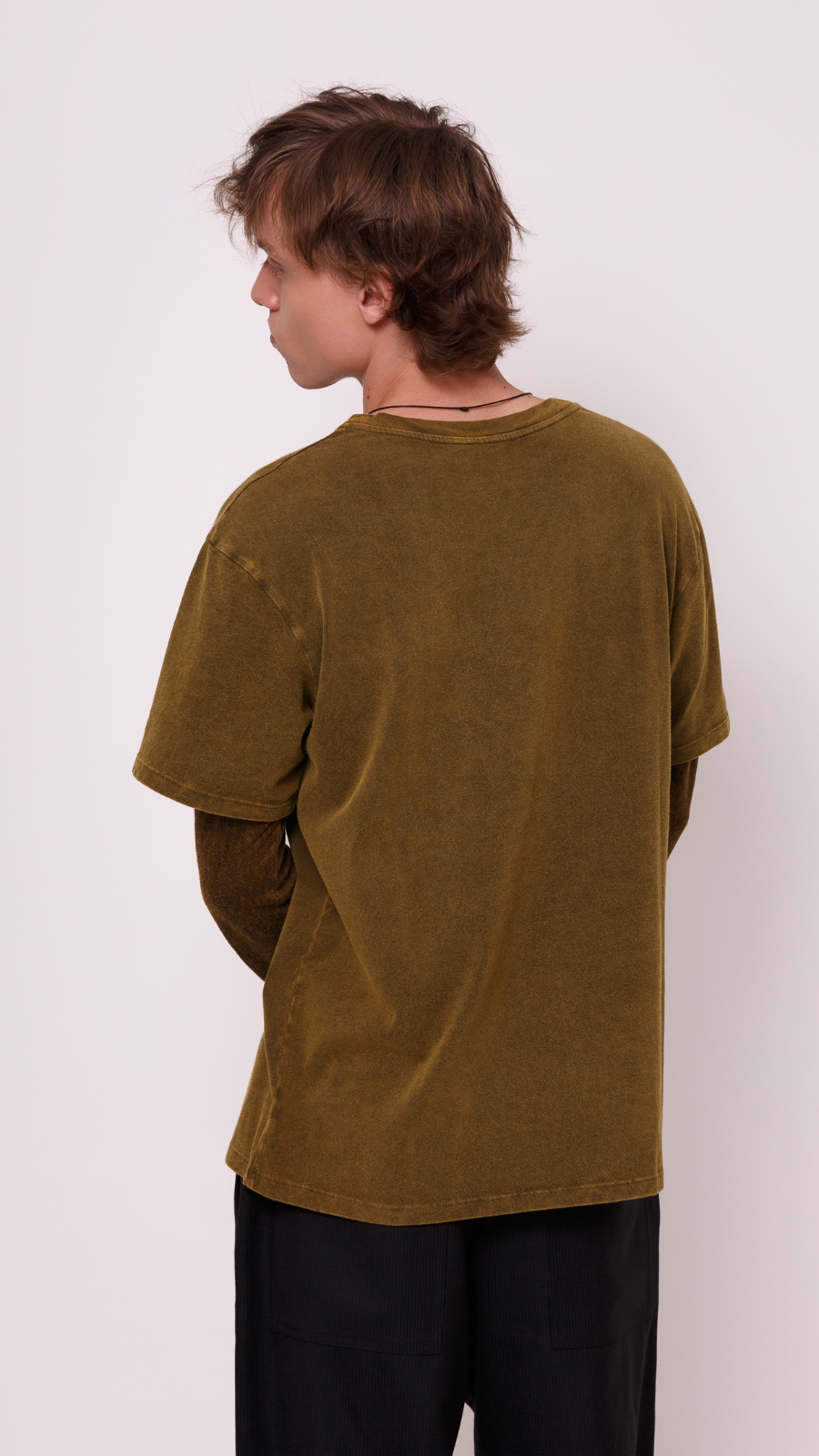 Camisa doble en verde dye